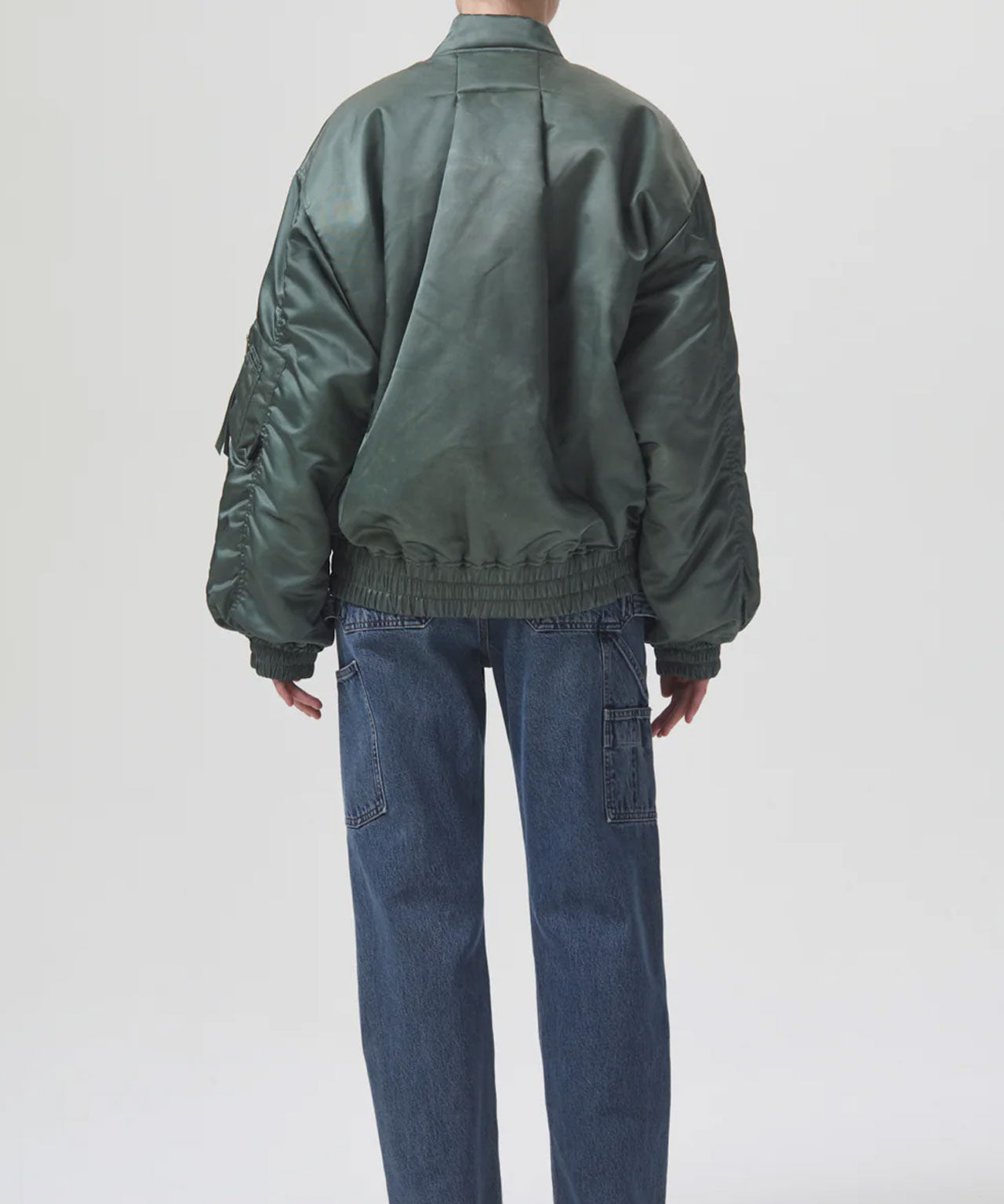 AGOLDE Shoreditch Bomberjacke, steel green