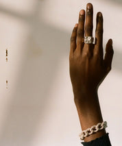 ALIGHIERI Silberner Statementring