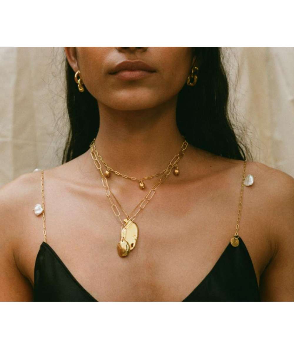 ALIGHIERI Goldener Choker mit Kugelanhängern