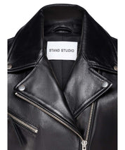 STAND STUDIO Schwarze oversized Bikerweste