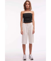 Ecrufarbene Longshorts