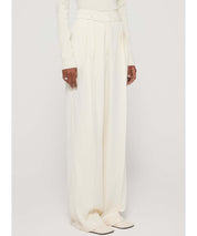 RÓHE Cremefarbene, weite Anzughose