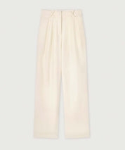 RÓHE Cremefarbene, weite Anzughose