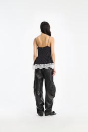 ROTATE Lederhose mit geshaptem Bein