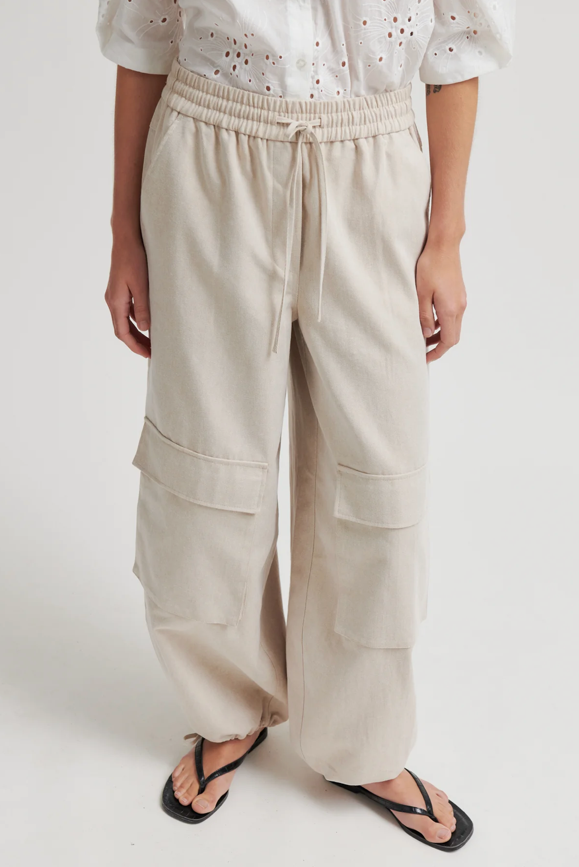 Sandfarbene Cargohose