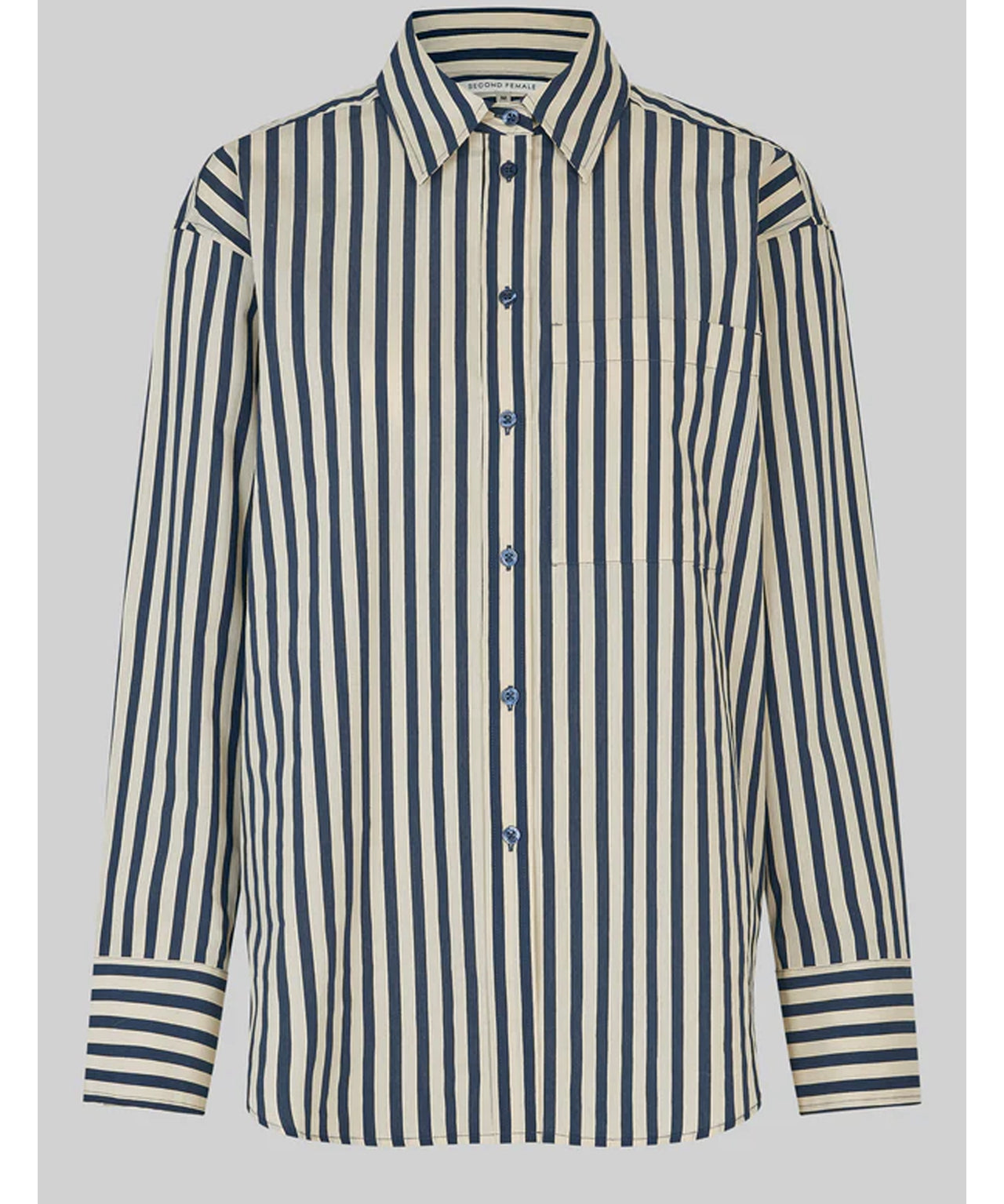 SECOND FEMALE Gestreifte, oversized Bluse