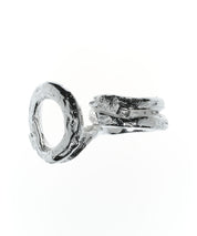 CAROLIN DIELER, Long Sander Double Ring, Sterling Silver