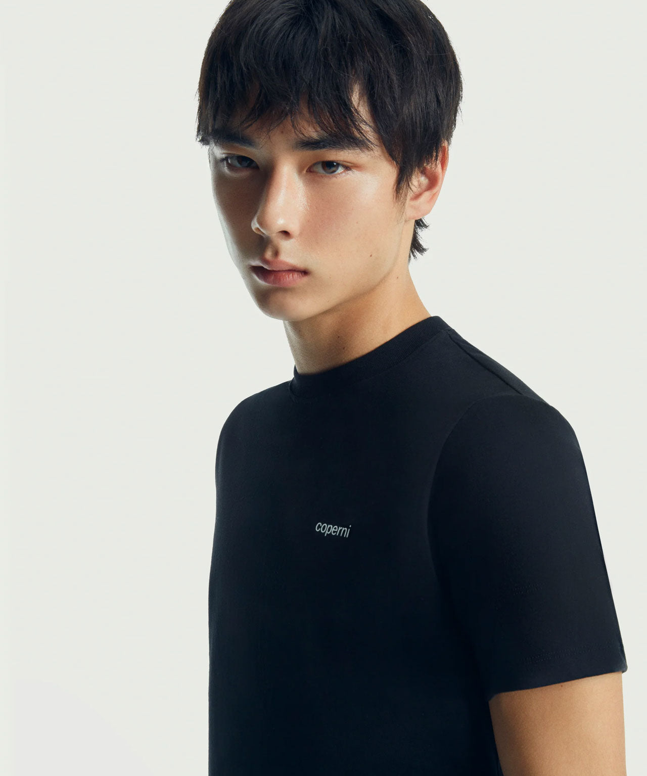 COPERNI Schwarzes, kastiges Logoshirt