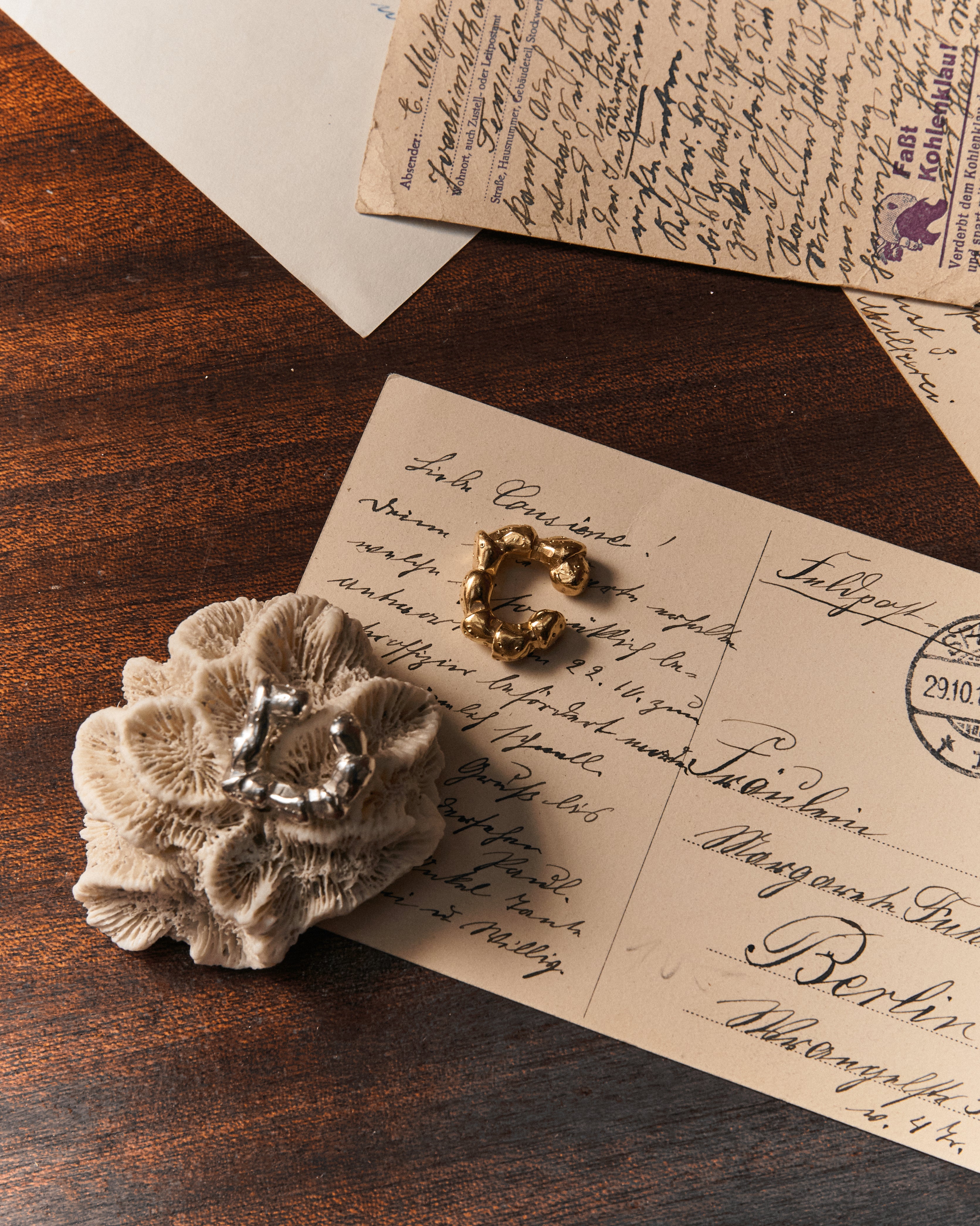 CAROLIN DIELER Maena Ear Cuff, 18k Gold plated