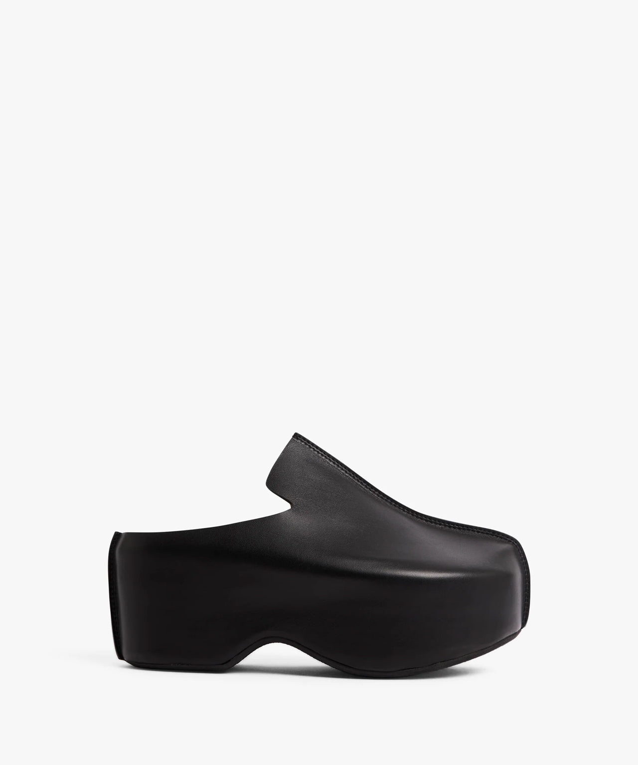 JW ANDERSON Schwarze Lederclogs mit Plateau