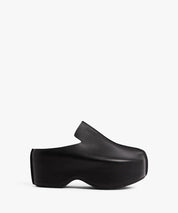 JW ANDERSON Schwarze Lederclogs mit Plateau