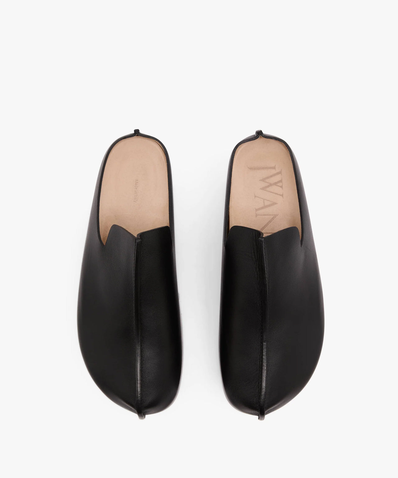 JW ANDERSON Schwarze Lederclogs mit Plateau
