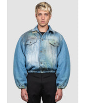 EGONLAB Washed Denim Bomber