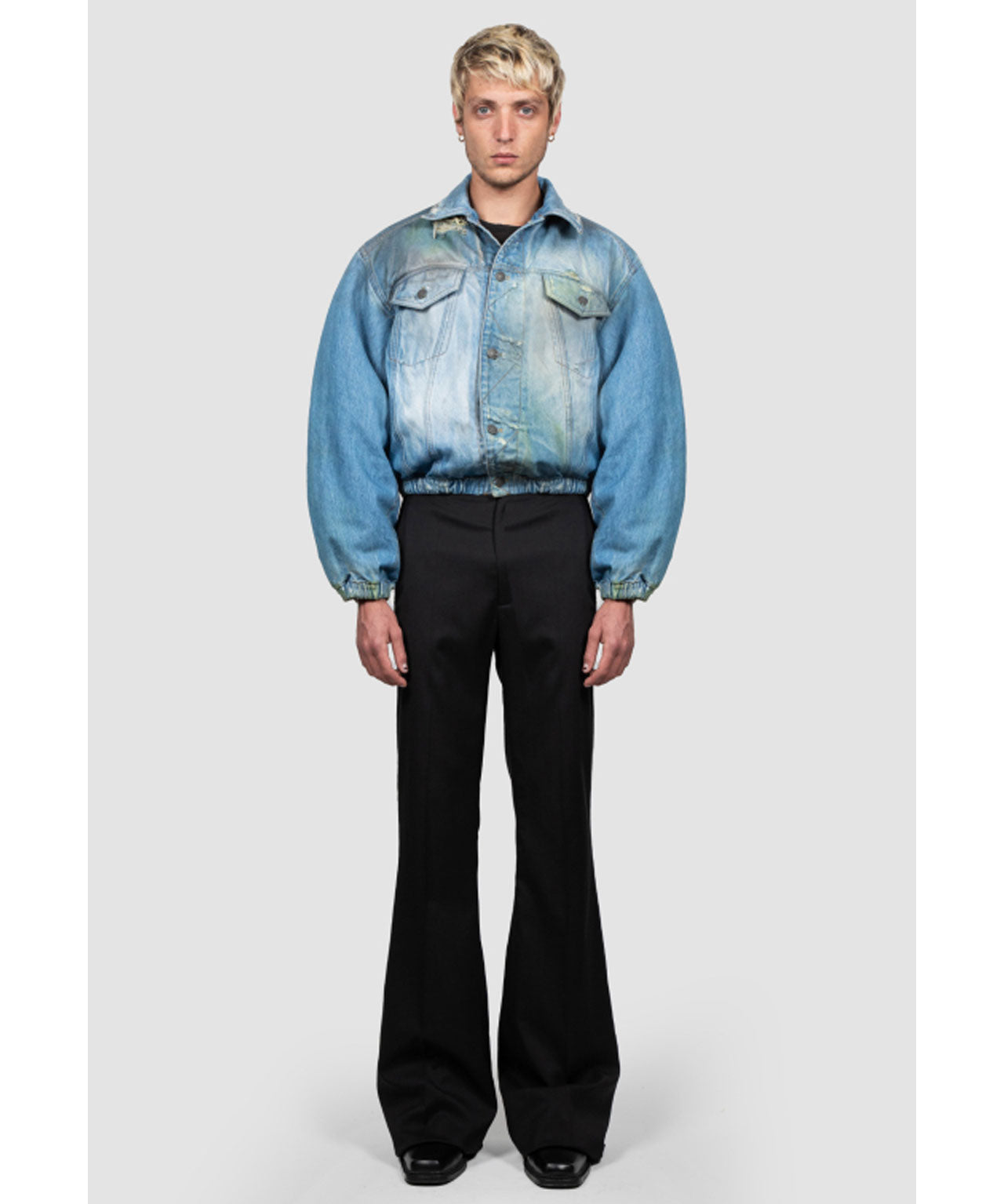 EGONLAB Washed Denim Bomber