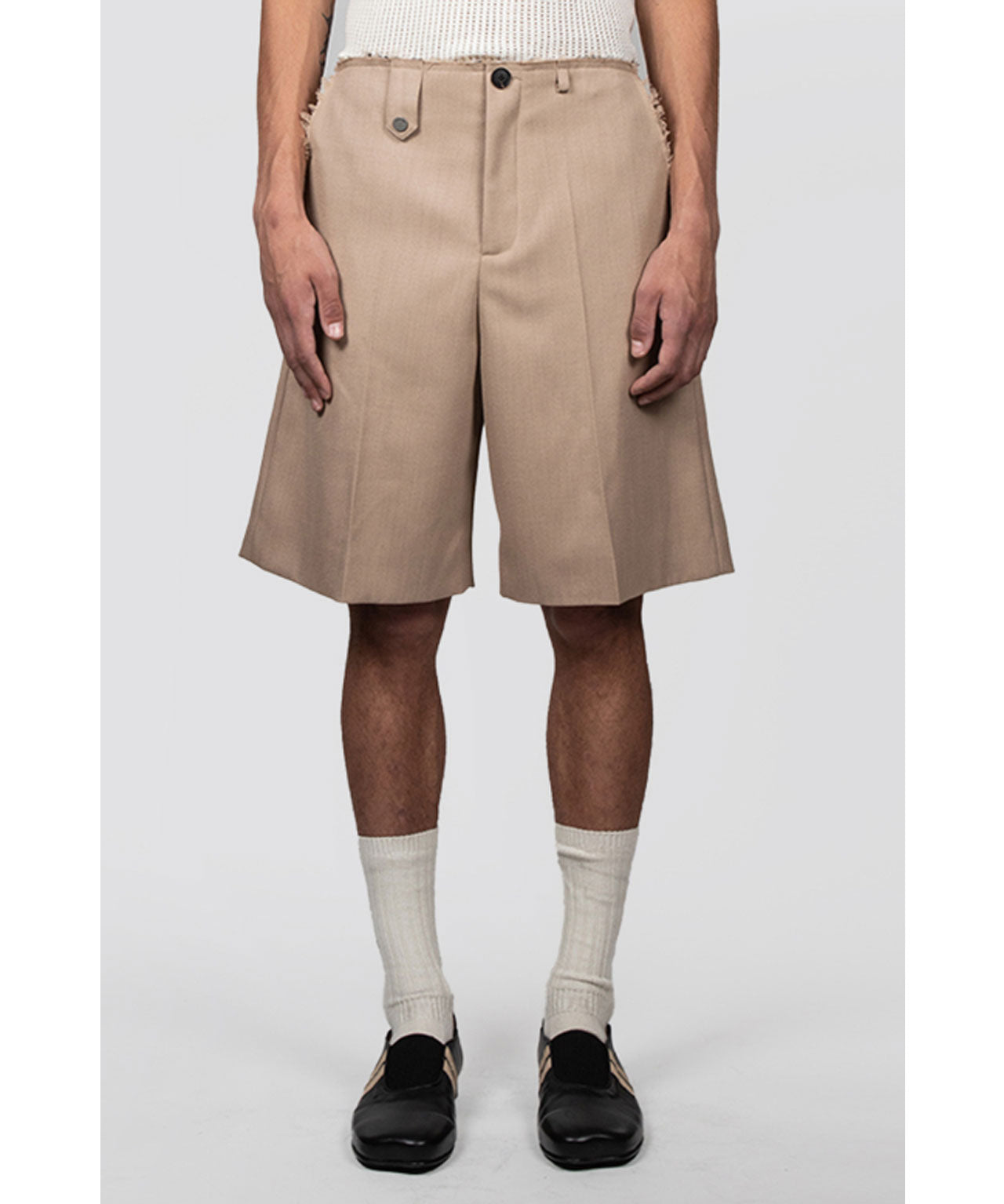 EGONLAB Beige Anzugshorts