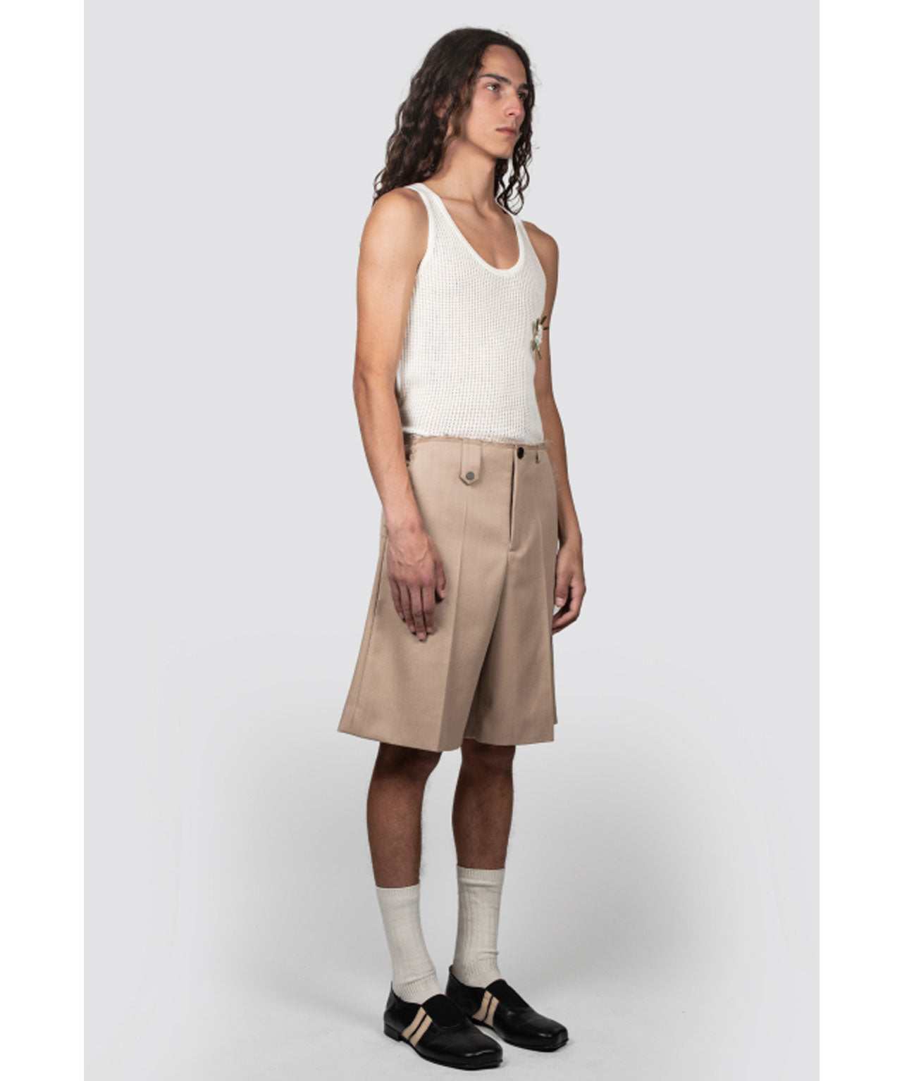 EGONLAB Beige Anzugshorts