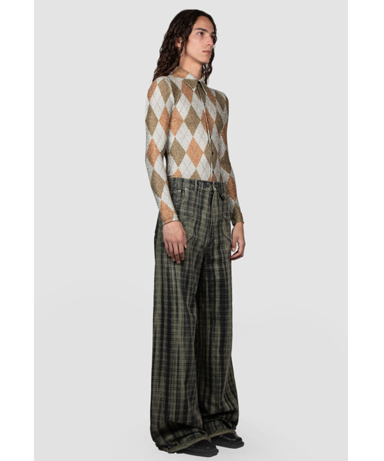 EGONLAB Karierte Baggy Denim