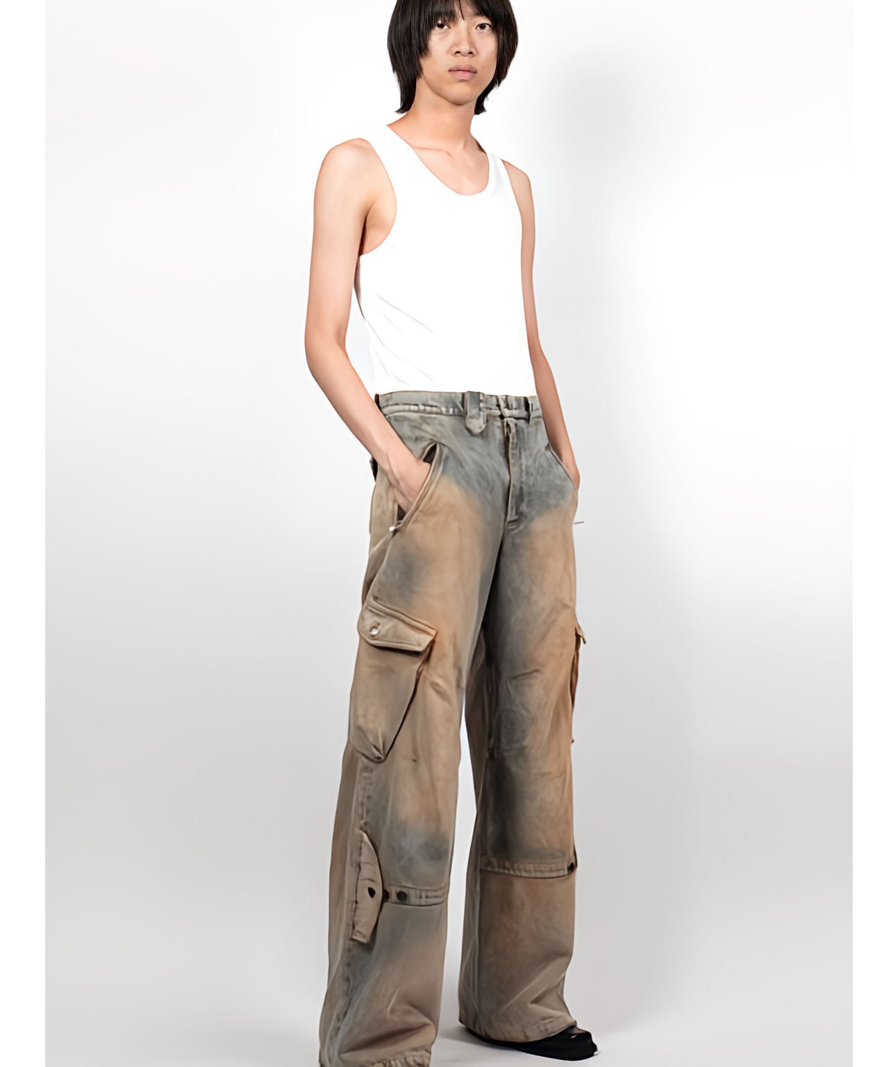 EGONLAB Cargodenim mit Tinting in Champagne