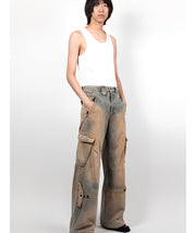 EGONLAB Cargodenim mit Tinting in Champagne