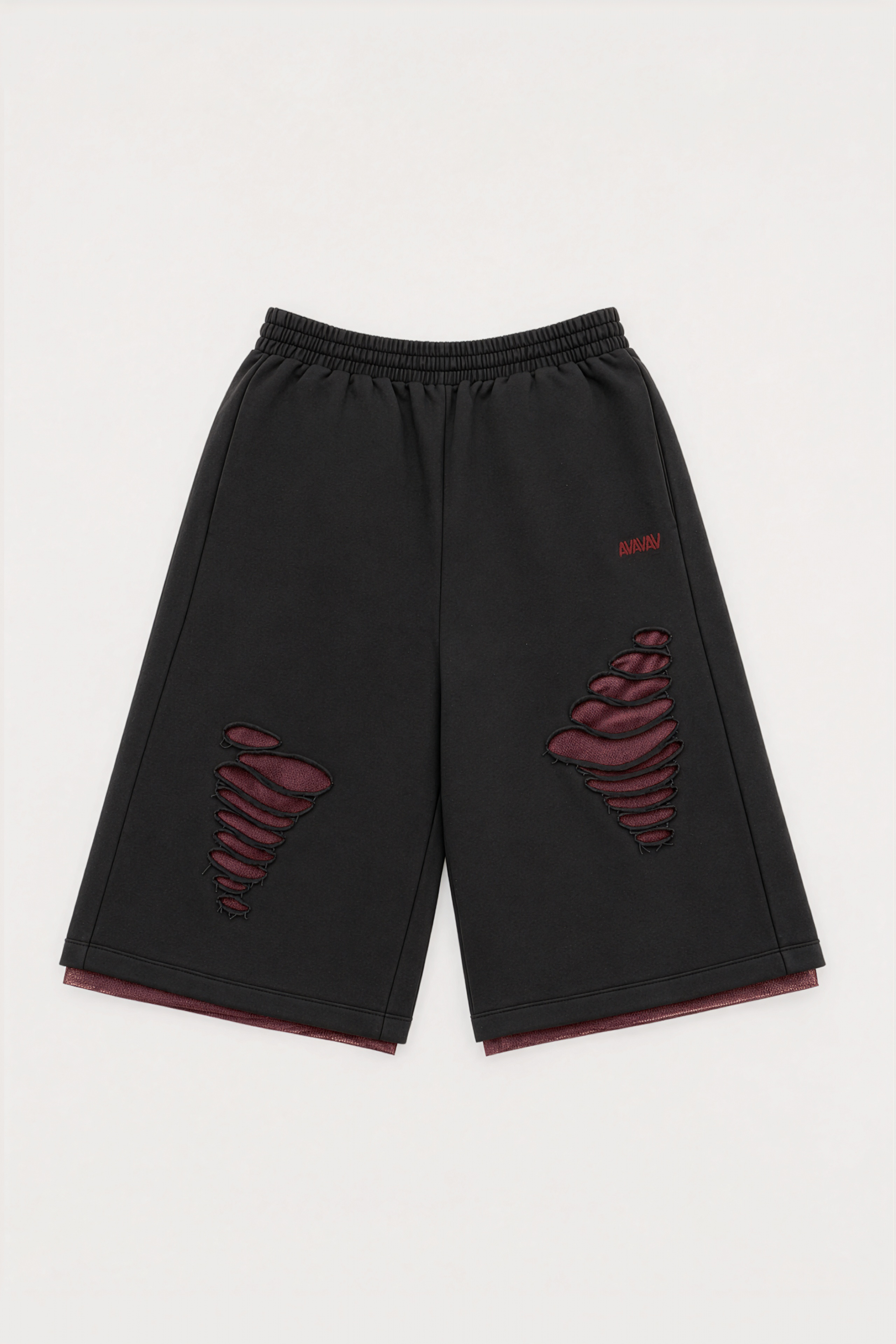 AVAVAV Oversized Sweatshorts mit kontrastigem Mesh