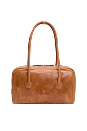 MARGESHERWOOD Soft Boston Henkeltasche in Cognacbraun
