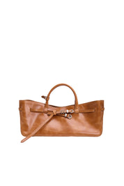 MARGESHERWOOD Kleine Grandma in Glattleder, Cognacbraun