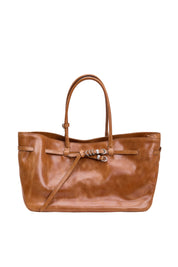 MARGESHERWOOD Big Grandma in Glattleder, Cognacbraun