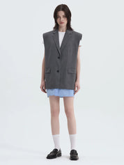 JUUN.J Oversized, graue Blazerweste