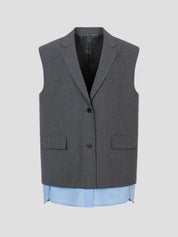 JUUN.J Oversized, graue Blazerweste