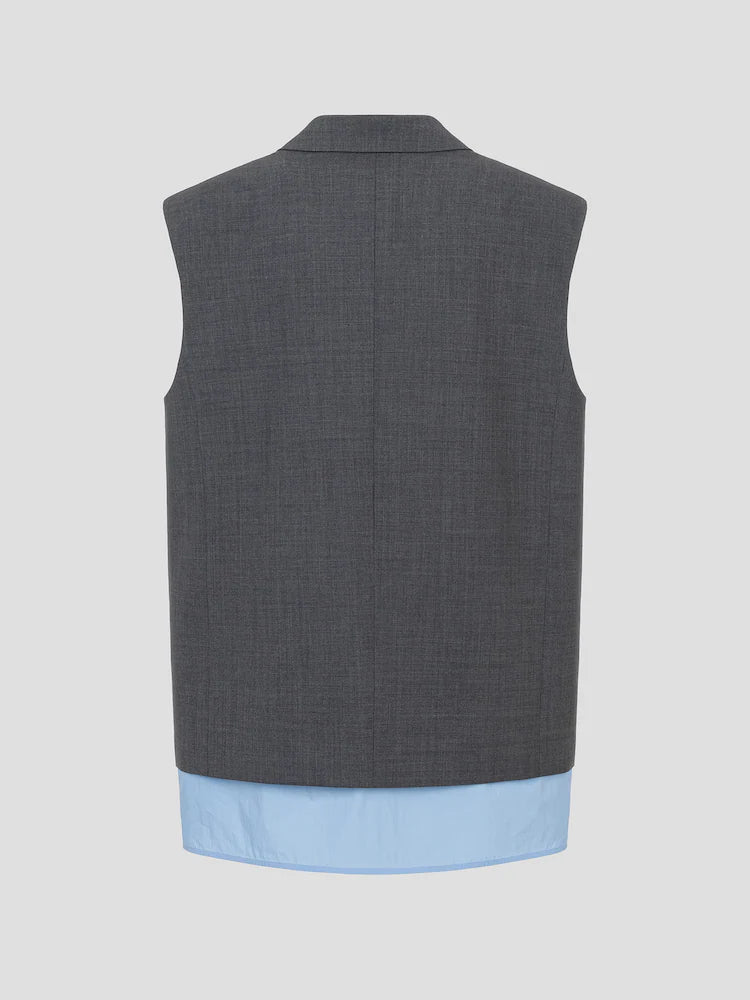 JUUN.J Oversized, graue Blazerweste