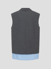 JUUN.J Oversized, graue Blazerweste