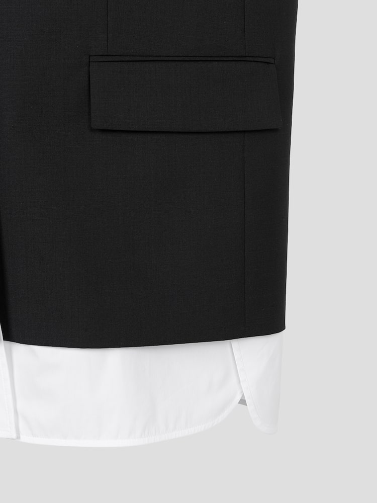 JUUN.J Oversized, schwarze Blazerweste