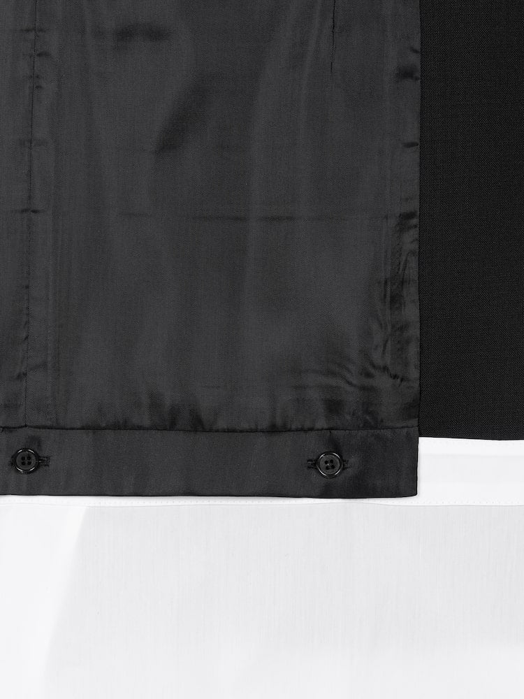JUUN.J Oversized, schwarze Blazerweste