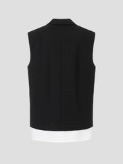 JUUN.J Oversized, schwarze Blazerweste