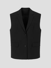 JUUN.J Oversized, schwarze Blazerweste