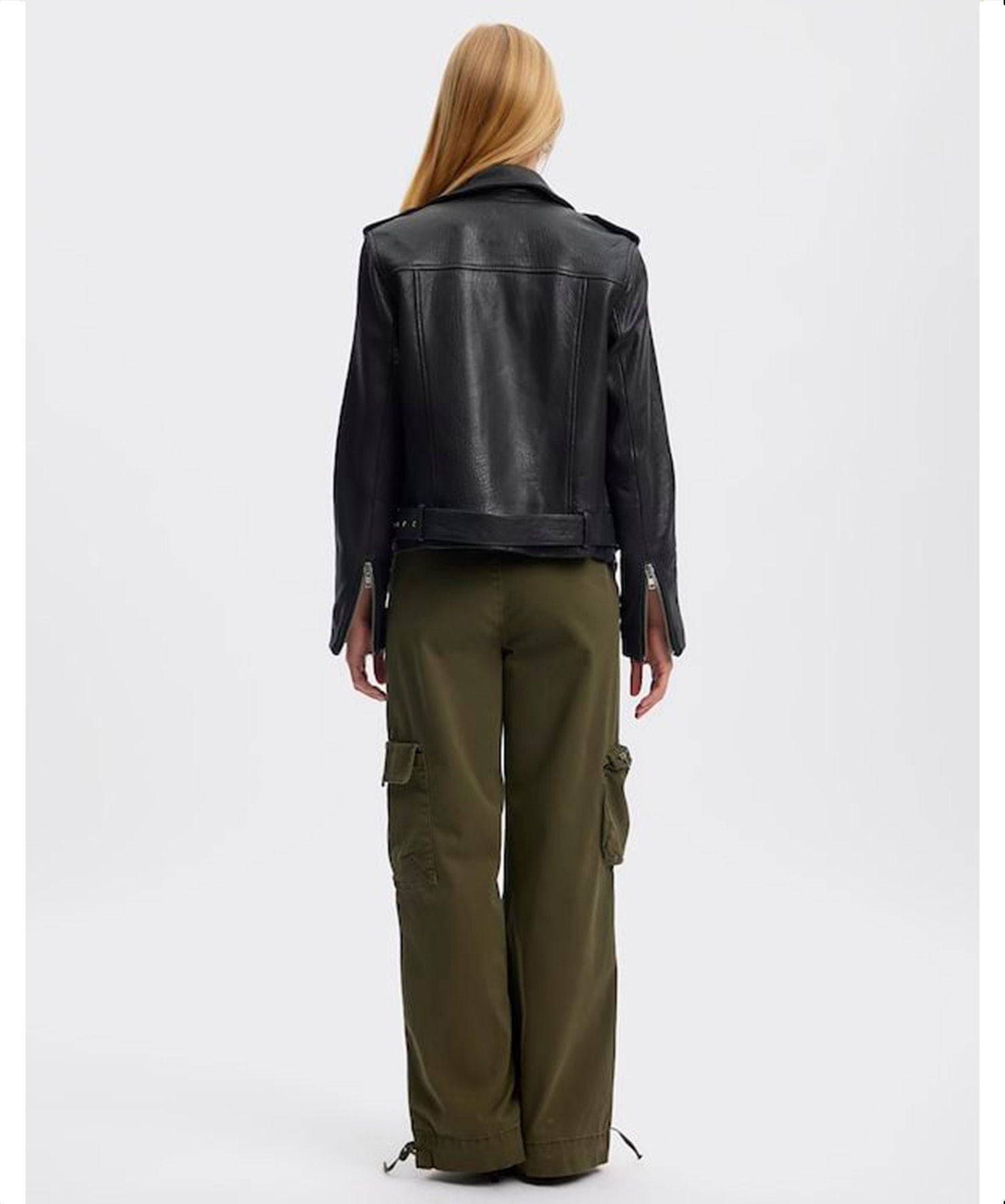 GESTUZ Schwarze Bikerjacke aus Leder