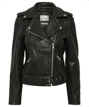 GESTUZ Schwarze Bikerjacke aus Leder