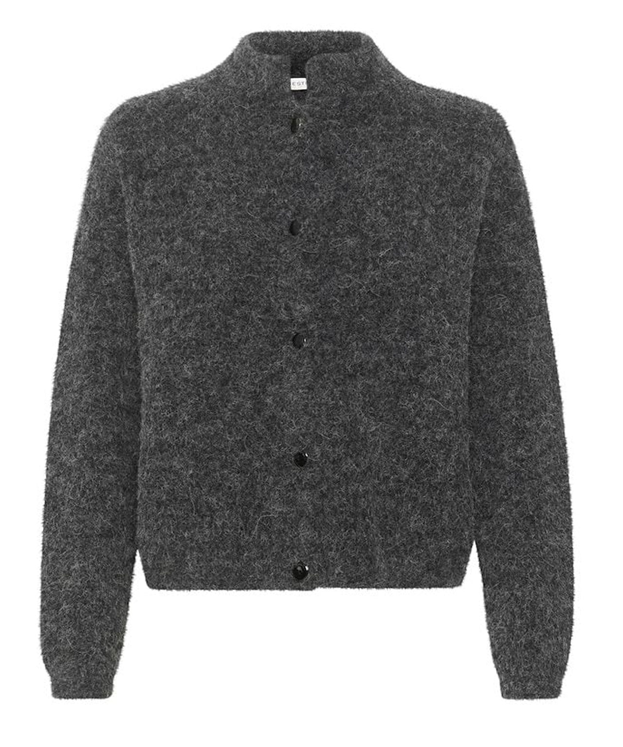 GESTUZ Grau melierter Cardigan