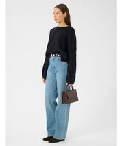 GESTUZ Schwarzer, boxy Pullover