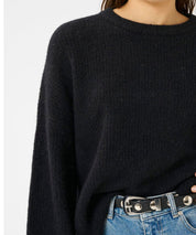 GESTUZ Schwarzer, boxy Pullover