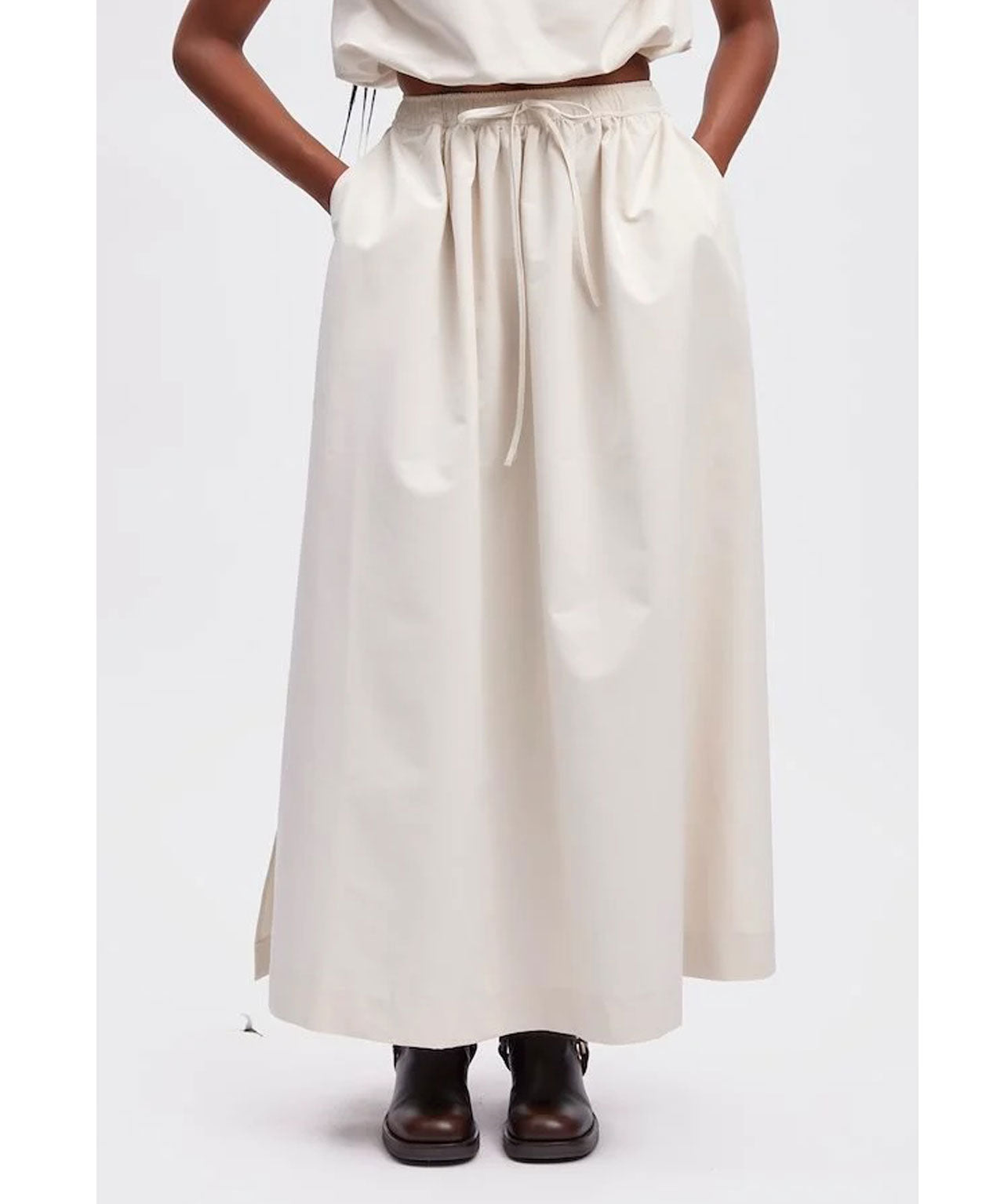 GESTUZ Cremefarbener Maxiskirt