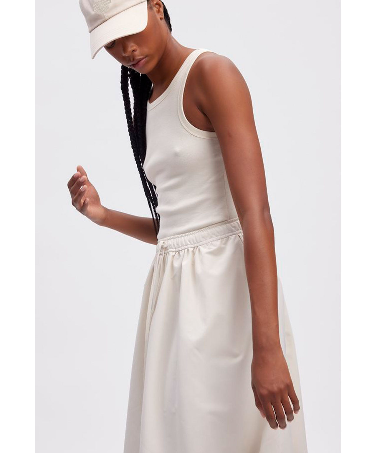 GESTUZ Cremefarbener Maxiskirt