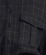 GESTUZ Braun kariertes Overshirt