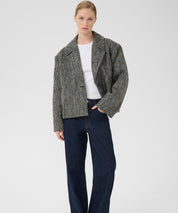 GESTUZ Oversized Blazer mit Herringbonetsruktur