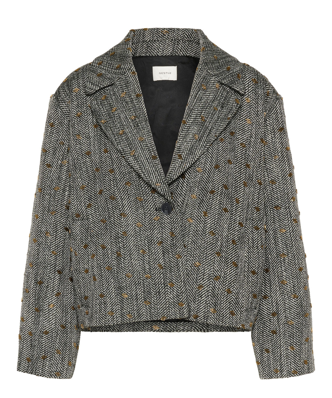 GESTUZ Oversized Blazer mit Herringbonetsruktur