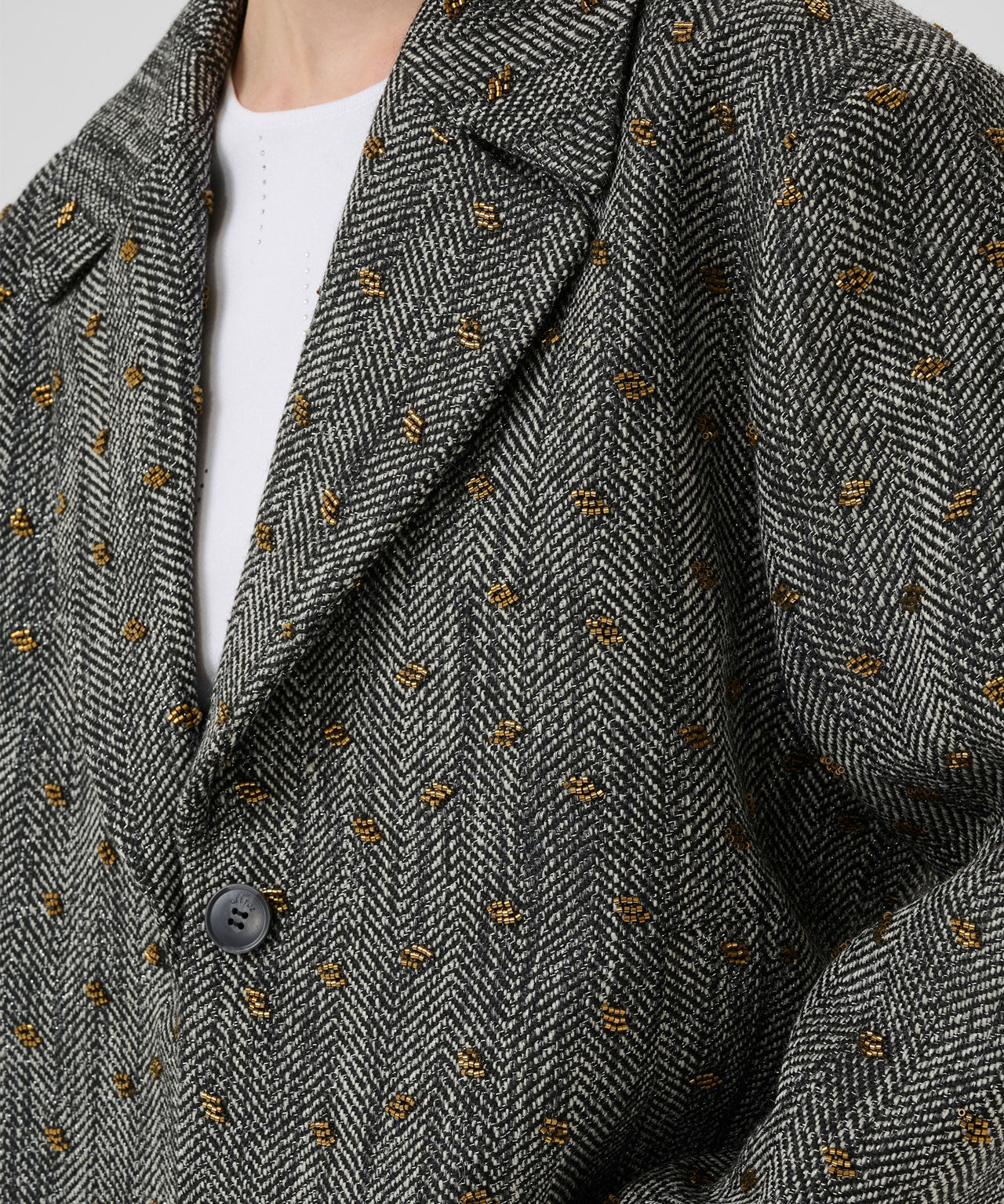 GESTUZ Oversized Blazer mit Herringbonetsruktur