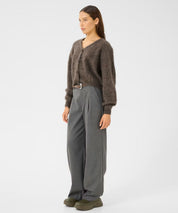 GESTUZ Brauner Strickcardigan mit Mohair