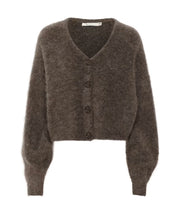 GESTUZ Brauner Strickcardigan mit Mohair