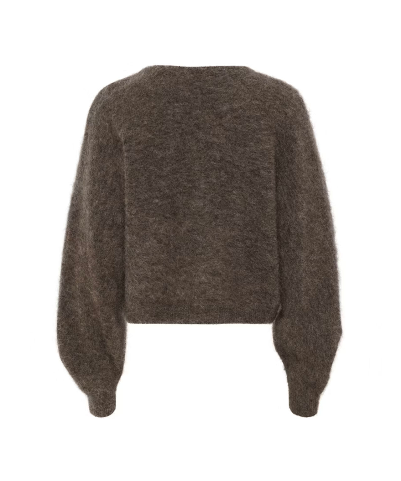 GESTUZ Brauner Strickcardigan mit Mohair