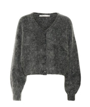 GESTUZ Grauer Strickcardigan mit Mohair